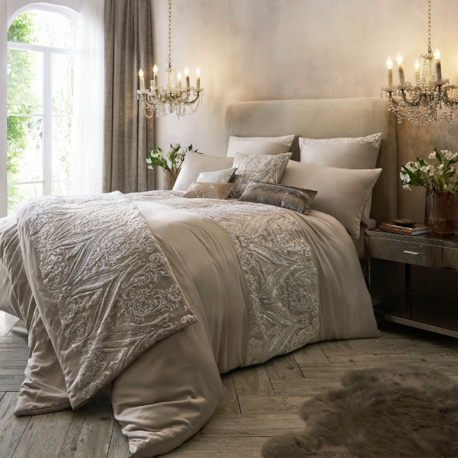 Kylie Minogue Bedding Alexa Gold White Astor Amethyst Duo Oyster